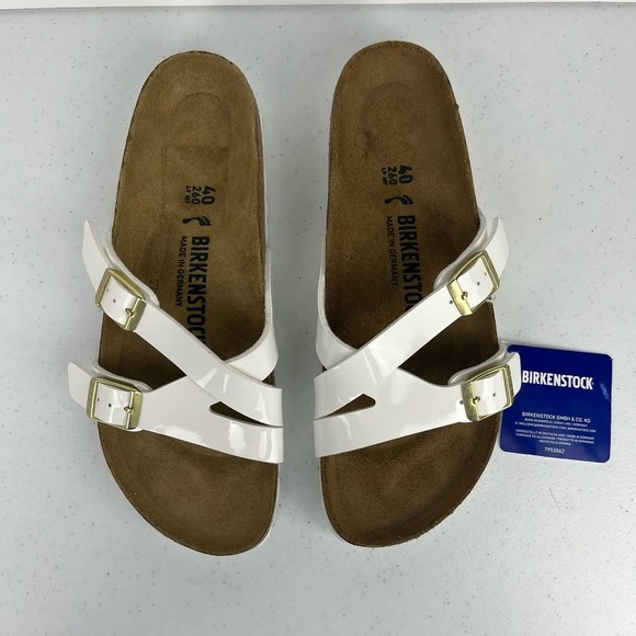Birkenstock Shoes - NEW Birkenstock Yao Narrow Sandals White Patent Size L9 M7